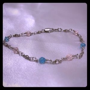 7 inch long silver bracelet